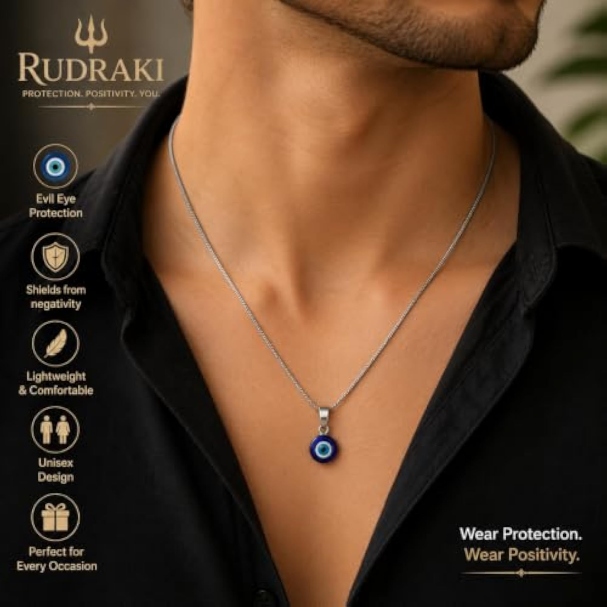 Stylish Evil Eye Pendant Necklace for Teens