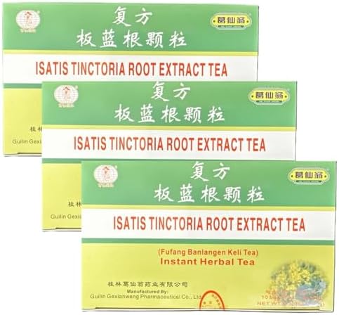 ge xian weng Banlangen TEA , Fufang Banlangen Keli , 15 Individual Sachets - 3 Pak