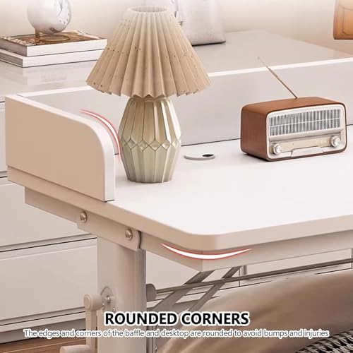 Table pour lit a roulette réglable en hauteur et bureau mobile - 6