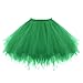 Produktbild Andouy Damen Tutu Rock Tüll Petticoat Ballett Tanz Organza Geschichteten Blase Kostüm Dress-up Sexy Größe 36-52(42-46,Grün)