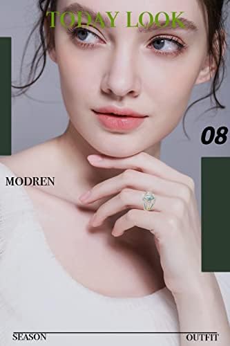 GAUEIOUR Natural Turquoise Diamond Rings, Elegant Vintage Rings Set for Women, 3 Pack, Gold Alloy, Natural Turquoise, Size 6 Only, Memorial Rings, Symbolizing Success and Victory, Great Gifts.