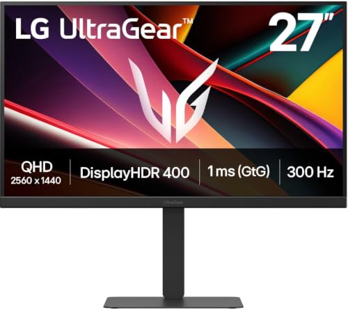 LG Ultragear 27G640A-B.AEUQ (27 Zoll) WQHD IPS Gaming-Monitor 300Hz AMD FreeSync Premium DisplayHDR 400 2X HDMI 2.1 Schwarz