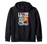 I Love Portugal Maritime Art Carrelage Sweat à Capuche