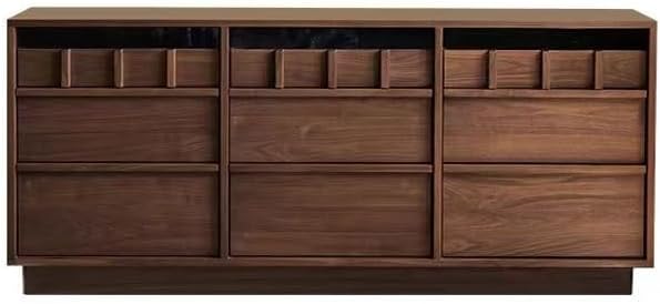Sideboard Cabinet Solid Wood Dining Sideboard Modern Living Room Entrance Cabinet Bedroom Storage Locker Sideboard Cabinet with Drawers