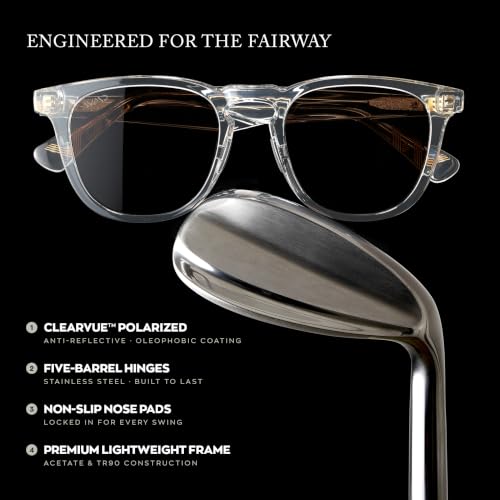 Image of WearMe Pro Wyndham Men's Polarized Sunglasses, Sports & Golf Design, UV400 | Shatter & Smudge-Resistant Lenses, Non-Slip Nose Pads, Head-Turning Style, Perfect for Sports, Includes Zipper Case & Pouch