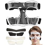Nose Guard for Broken Nose Adjustable Basketball Baseball Softball Face Guards Face Shield Masks for Adults and Teenagers Sports Training Nose Guard Protects Nose and Face from Injury Clear Open
