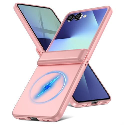 Galaxy Z Flip 7 �p �P�[�X �q���W�ی� Magnetic �Ή� ���^ ���� �t �g�уP�[�X �X�g���b�v�z�[�� PC�f�� �u���b�N �M�����N�V�[ Z Flip 7 �J�o�[ �s���N 24-ZF7-06