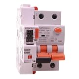 RCBO Typ F WIFI rückrüstbar 32A C32 300ma / 0,3A, Magnetothermischer Differentialschalter Klasse F Kurve C 1P+N 6kA, App Tuya Smart Life, 3 DIN-Module, Doppelhebel, Fernbedienung und Handbuch