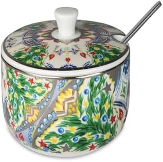 Baci Milano Navidad Azucarero colección Cosy Xmas platinum de porcelana