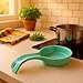 Reston Lloyd Kitchen Counter Utensil Spoon Rest, Ladles, Spaghetti Forks, & Spatulas, Durable BPA-Free Plastic – Dishwasher Safe, Décor, Space Saving Hanging Hole on Handle, Aqua