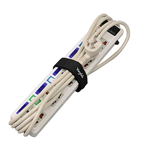 5 Pcs Hook And Loop Securing Straps Tie Downs Fastening Straps (1''X24'', Black) #TOP2