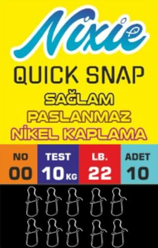 Nixie Quick Snap (Sahte Balık Klipsi) 0 No., 12 Kg.