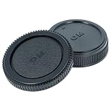 vhbw Lot de Bouchons pour Objectif Compatible avec Olympus Om 1, OM 10, Om 2, Om 4, OM 4TI Appareil Photo   Cache arrière et de boîtier, Noir
