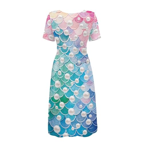 Image of Women's Summer Formal Dresses Short Sleeve Wrap V Neck Dresses Bridesmaid Wedding Guest Dress with Pockets