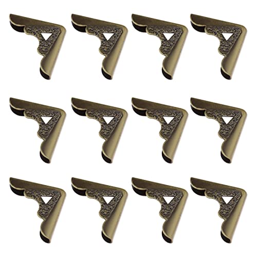 OTOTEC 50PCS Metal Book Corner Protector Bronze Edge Cover Vintage ...