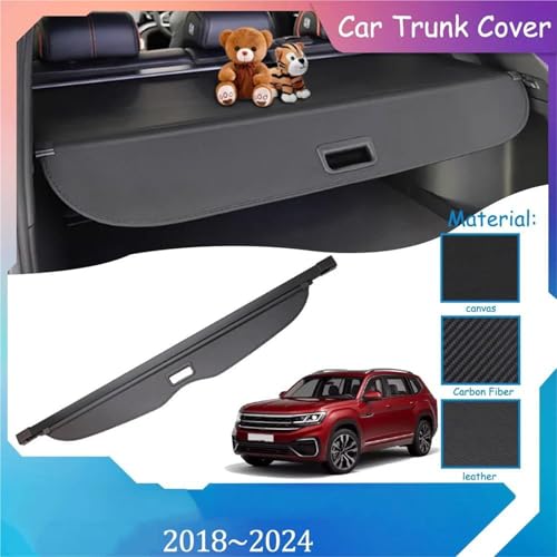 Cubiertas de maletero coche retráctiles para VW Atlas Teramont 2018 a 2024 7