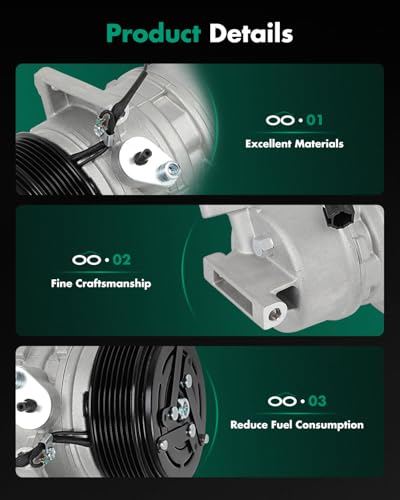 Image of SCITOO AC Compressor for Nissan Frontier 4.0L 2005-2020, Fast Cooling Air Conditioner Compressor for Nissan Xterra 2.5L 2005, for Suzuki Equator 4.0L 2009-2012