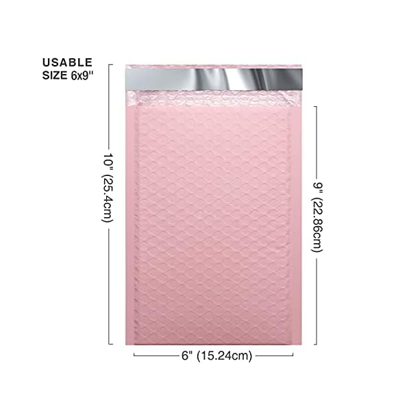 Metronic 10,2 x 20,3 cm Luftpolster-Versandtaschen, wasserdicht, selbstklebend, gepolstert, für Versand, Versand… – Bild 3
