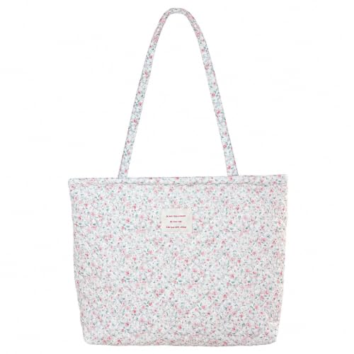 Image of Sunwel Fashion Top Zipper Floral Quilted Bag Small Tote Bag for Women