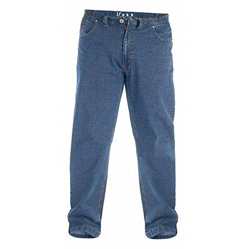 Image of Mens Duke London Kingsize Relaxed Fit Stretch Jeans With Elasticated 42-60 Waist Length: 56 - Short