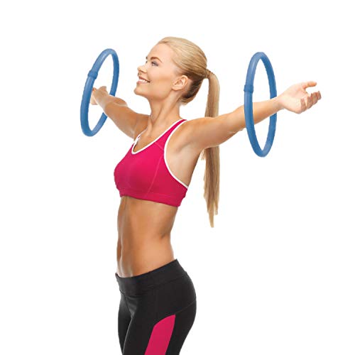 hoopomania Arm Hoop, Mini Hula Hoop Set mit Schaumstoffüberzug, 2-teilig, je 0,25kg, Hellblau