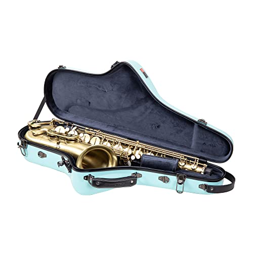 Crossrock Fiberglass Tenor Saxophone Case-Includes Accessory Pocket, Removable Shoulder Straps, Tsa Lock-Light Blue (Crf1020Tslb) #TOP2