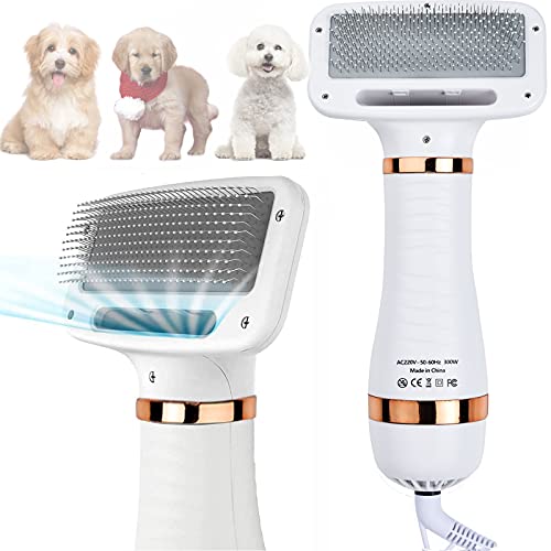 XKiss Upgraded Pet Hair Dryer, Combing Machine, 3 Heating Settings, One-Button Hair Removal, Portable Dog Blower, Profes
