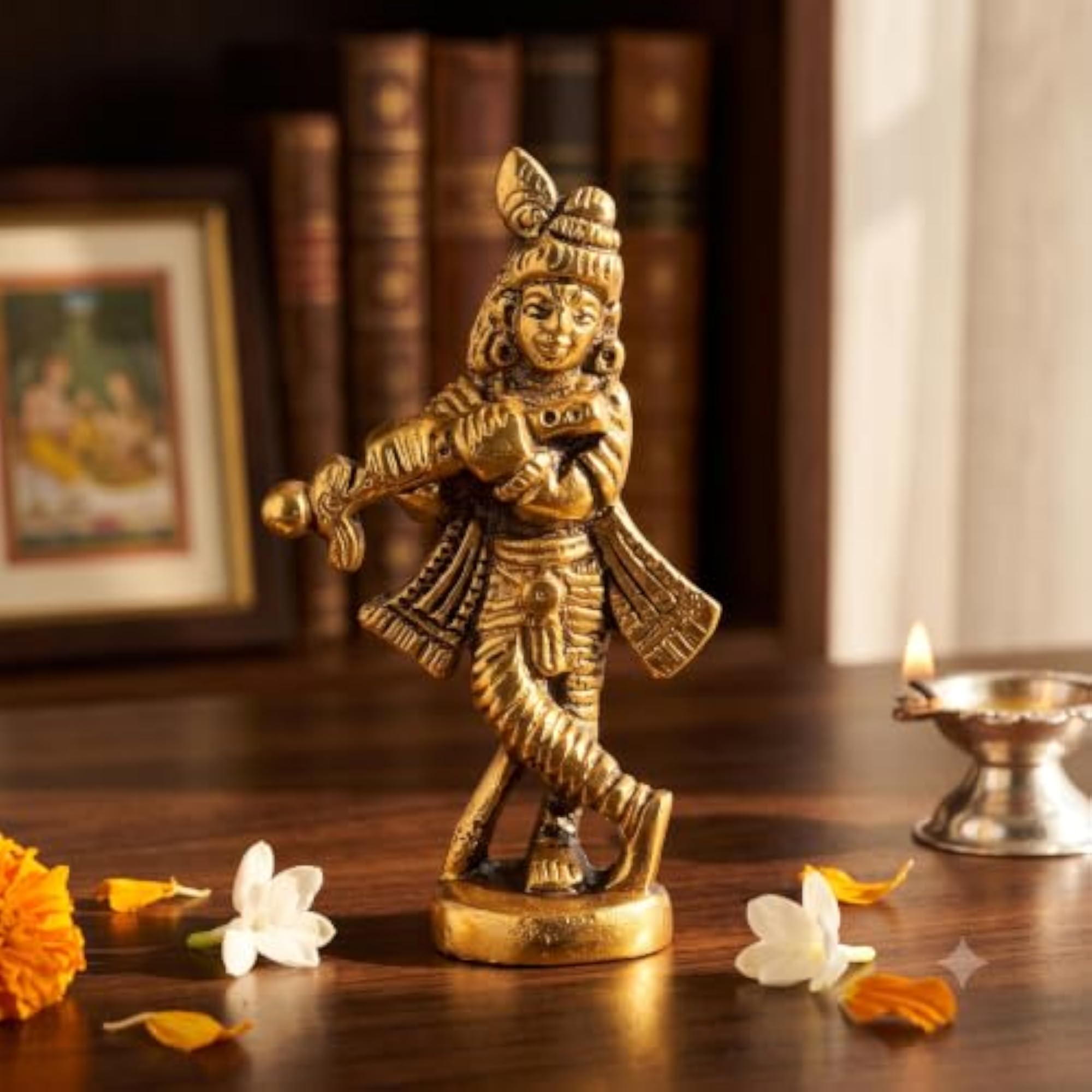 Rakhi Combo Set with Krishna Idol for Brother