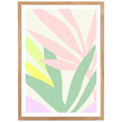 FRAMAI® Bilderrahmen 50x70 cm Eichenfarbe MDF Umweltfreundlichem Rahmen mit Bruchsicheren Plexi, Aufhänger und Aufsteller – Ansicht 2
