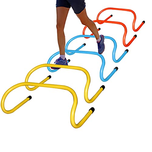 Tnzmart Multicolor Sports Hurdles 6 Pack Durable Pvc Agility Training Hurdles Lightweight Speed Hurdles Set For Sports Practice #TOP4