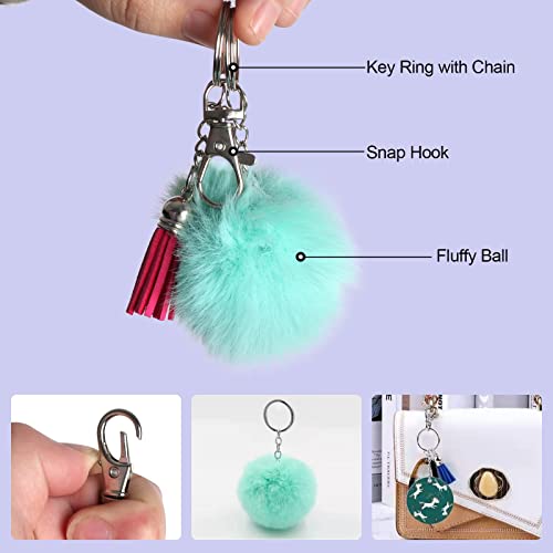 158Pcs Acrylic Keychain Blanks Keychain Tassel Set Including Keychain Blank, Woven Keychain, Key Ring With Chain, Tassel Pendant, Jump Ring, Snap Hook And Fluffy Ball For Diy Keychain Crafting #TOP2
