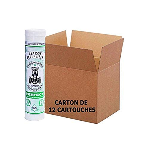 Carton de 12 cartouches de 400gr de graisse lithium complexe spéciale roulements PERFECT