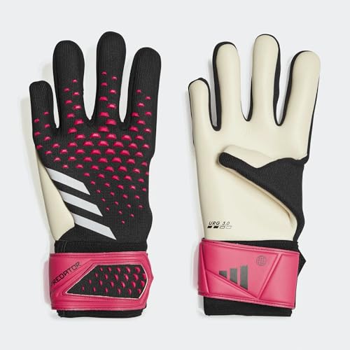 adidas Unisex-Adult League Predator Goalie Gloves, Black/White/Team Shock Pink, 12