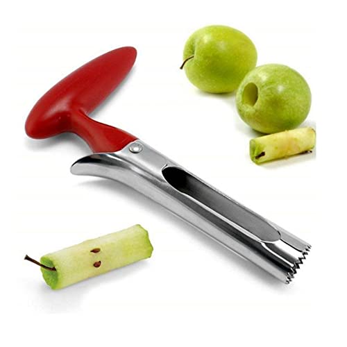 Descorador de maçãs - Descorador de maçãs duradouro e fácil de usar para peras, pimentos, utensílios de cozinha em aço inoxidável Descorador de cupcakes - vermelho