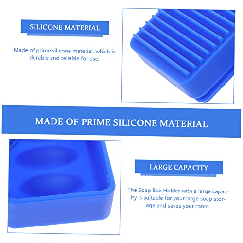 Homoyoyo Box Silicone Soap Dish Silcone Body Scrubbers Silicone Travel Containers Portable Soap Dish Travel Soap Case Soap Tray Bathroom Soap Box Bar Soap Box Bathroom Soap Holders Suitcase - Image 2
