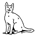 Produktbild Wandtattoo chartreux Katze Kätzchen Pfoten Tiere Tür Wand Auto WC Aufkleber ANGRY cat Kinderzimmer Wohnzimmer Schlafzimmer Autoaufkleber Türaufkleber Bad Fenster 5B344, Farbe:Gold glanz, Hohe:60cm