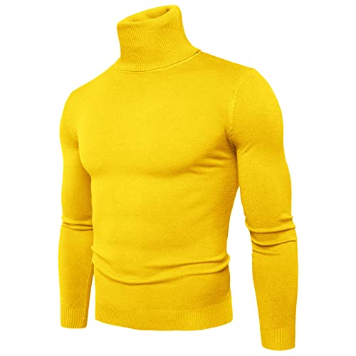 Men's Autumn and Winter Solid Soft Turtleneck Slim Sweater with Flexibility2
