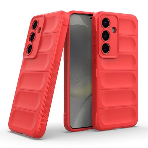 Image of amazon basics Back Case Cover for Samsung Galaxy S25 5G (Silicone Magic-Red)
