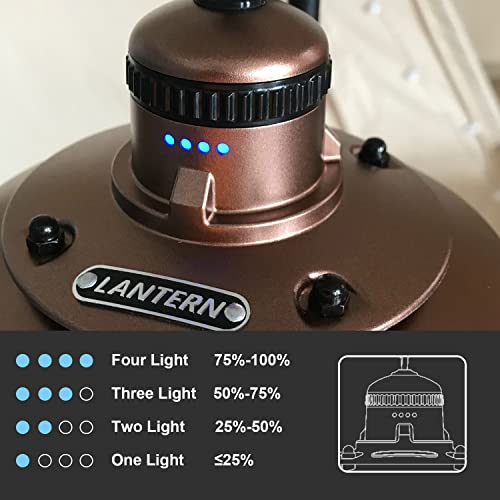 Rechargeable Camping Lantern Retro Style Lantern Light With 3 Lighting Modes Used As Power Bank For Outdoors Power Outages Tent Hurricane Emergency Hiking Fishing Farmhouse Home Decor Bronze #TOP5