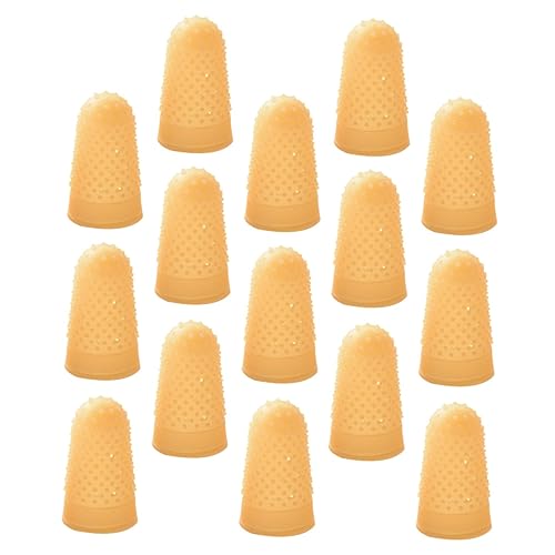 FOMIYES 50 Pcs Pockmarked Work Gloves Hot Glue Protector Anti Static Thumb Protector Anti-Slip Covers Rubber Protective Bed