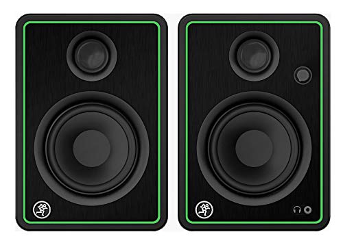 Mackie 2 CR4-XBT 4\" 50w Bluetooth Reference Multimedia Studio Monitors Speakers Bundle with Pair Rockville RRS190S Foam Studio Monitor Isolation Pads 7.5\" x 9.5\"/3 Angles