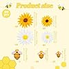 80 Pcs Flatback Bumble Bee Sunflowers Embellishments Resin Bees Daisy Flowers Decor Bees Craft Charms with Box for DIY Crafts Scrapbooking Party Home Decorations #5
