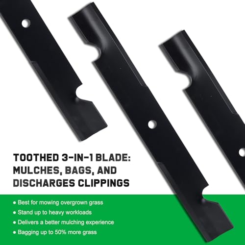 Image of Grasscool 115-9649-03 105-7718-03 Mower Blades Compatible with Toro Titan Timecutter Z Master Max ZX HD 6020 6050 6000 6030 6080 60 inch Zero Turn Mower Replace 115 9649 03p 133-2127