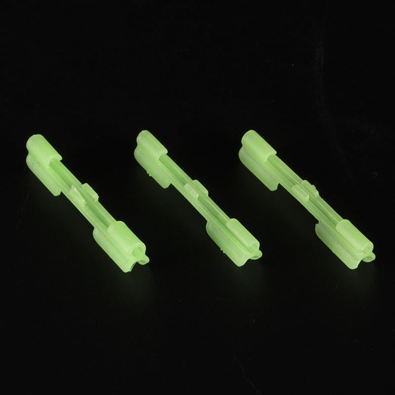 60 clips luminosos para punta de caña de pesca tamaños S/M/L miniatura 7