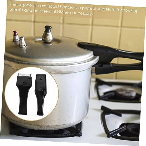 1 par de mangos sustitutos resistentes al calor para ollas a presión, accesorio de cocina para uso diario, compatible con utensilios de cocina, incluye tornillos miniatura 5