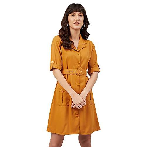 Image of Rare Women's Polyester A-Line Above The Knee Casual Dress