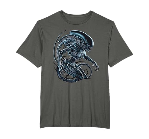 Image of Alien Xenomorph Illustrated Poster T-Shirt
