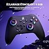 ECHTPower Manette Switch Galaxy, 2025 Nouvelle Manette Switch 2 Sans Fil avec RGB/Hall Trigger/Macro/Shift/Turbo/Vibration, Manette Pro Controller Bluetooth Compatible avec PC/Switch/OLED/Adroid/iOS