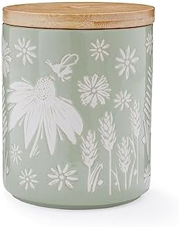 8 Pack Kitchen Ceramic Canister Red Canisters Set Airtight Food Storage Containers With Wooden Spoon And Metal Latch Kitchen Countertop Accessories For Coffee, Tea, Sugar, Flour, And Snacks