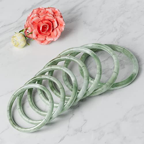 Naharo Natural Jade Bangle Bracelet For Women,Retro Chinese Style Natural Green Jade Bangle For Girls With Gift Box (Natural Green, 62Mm/2.44Inch) #TOP7